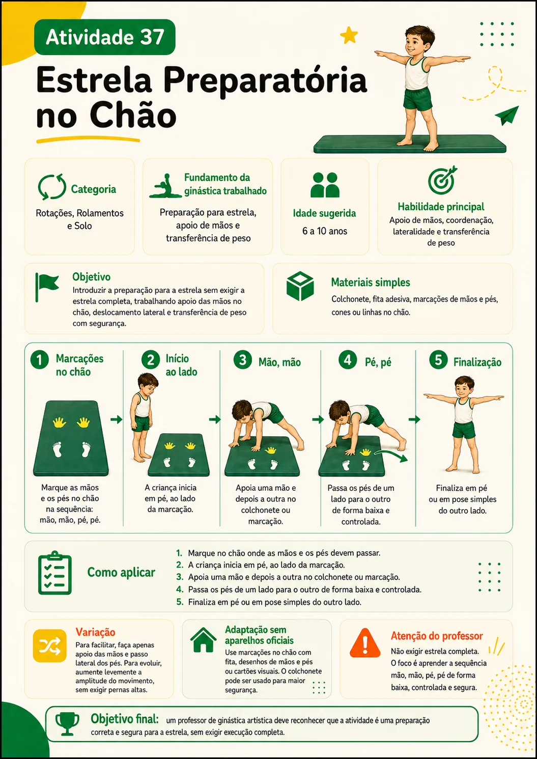 Atividade 37, Estrela preparatória no chão