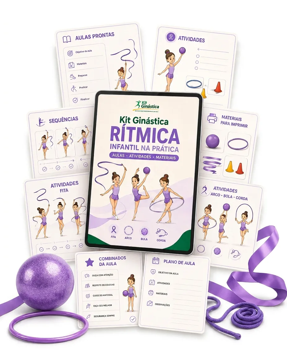 Mockup do material principal do Kit Ginástica Rítmica Infantil