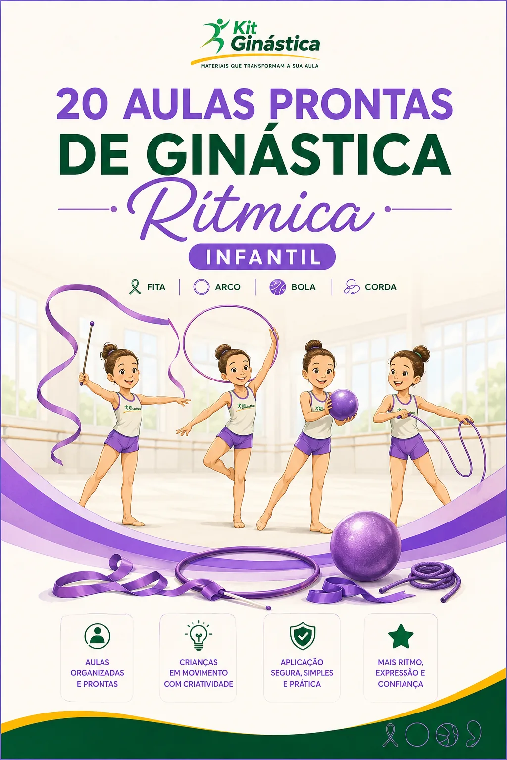 20 aulas prontas de ginástica rítmica infantil